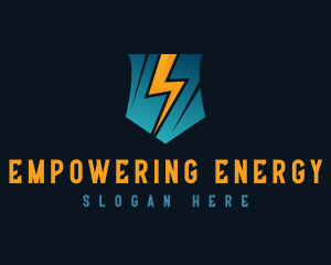 Lightning Shield Energy logo design