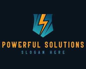 Lightning Shield Energy logo design