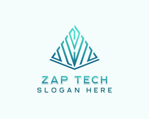 Tech Developer Pyramid logo design