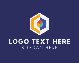 Modern Digital Hexagon logo