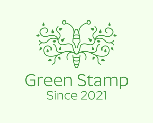 Green Leaf Insect logo design