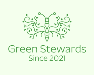 Green Leaf Insect logo design