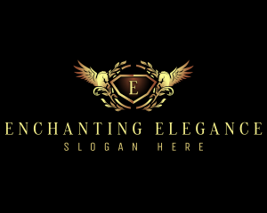 Elegant Pegasus Crest logo design