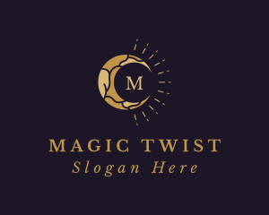 Magical Crescent Moon logo design