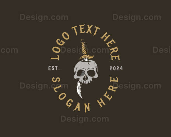 Skull Dagger Sword Logo