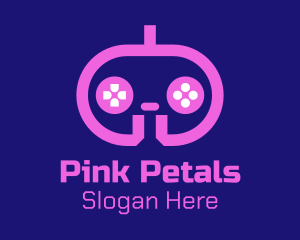 Pink Modern Game Console logo design