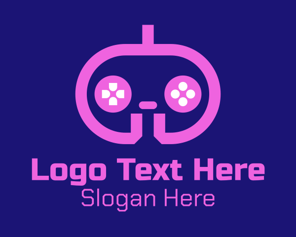 Pink Modern Game Console logo