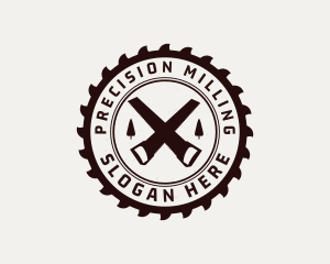 Forest Lumber Mill Badge logo design