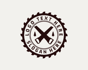 Sculpting - Forest Lumber Mill Badge logo design