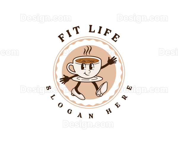 Cute Coffee Cafe Logo