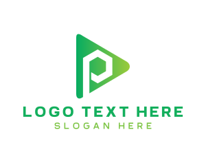 Polygon Media Letter P logo