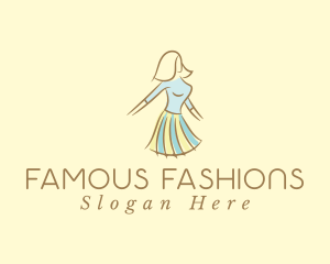 Fashionable Woman Clothing logo design