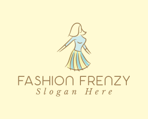 Fashionable Woman Clothing logo design