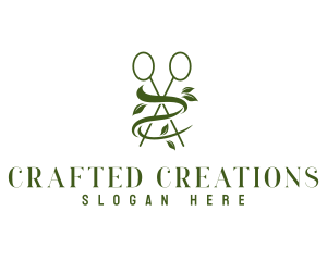 Organic Fashion Scissors logo design