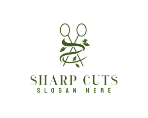 Organic Fashion Scissors logo design