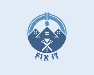 Plumber Repairman Fix logo design