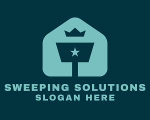 Crown Sweeper Broom  logo design