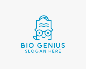 Genius Paper Kid Student logo design