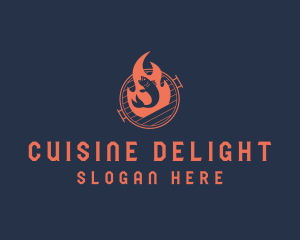 Fire Fish Cuisine logo design