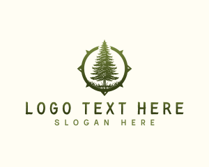 Pine Tree Compass Outdoor Logo