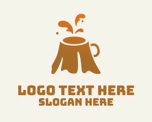 Volcano - Orange Volcano Coffee logo design