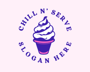 Dessert Ice Cream Swirl logo