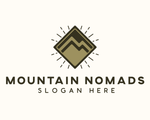 Hipster Mountain Camp logo design