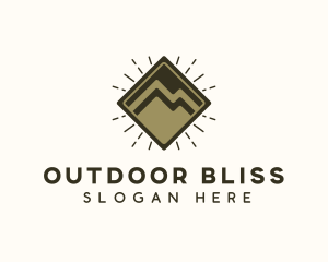 Hipster Mountain Camp logo design