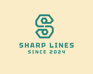 Digital Letter S Line Business logo design