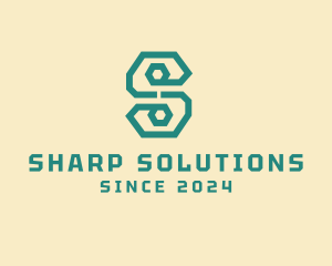 Digital Letter S Line Business logo design