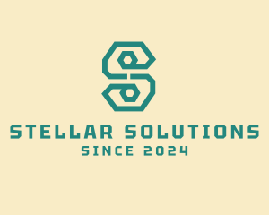 Digital Letter S Line Business logo design