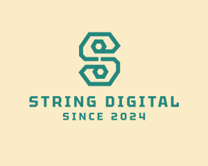 Digital Letter S Line Business logo design