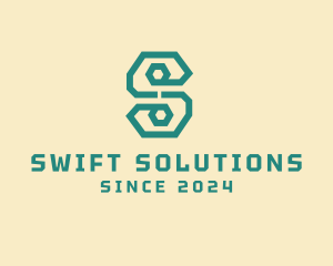 Digital Letter S Line Business logo design