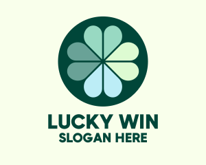 Green Clover Leaves logo design