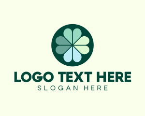 Green Clover Leaves logo