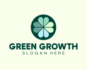 Green Clover Leaves logo design