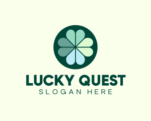 Green Clover Leaves logo design