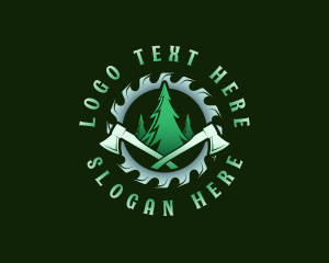 Timber Lumberjack Woodcutter logo