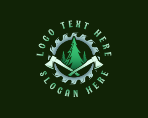 Timber Lumberjack Woodcutter Logo