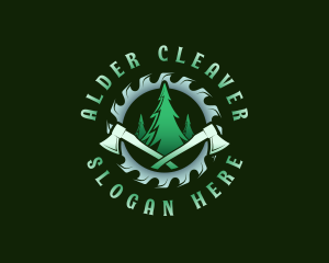 Timber Lumberjack Woodcutter logo