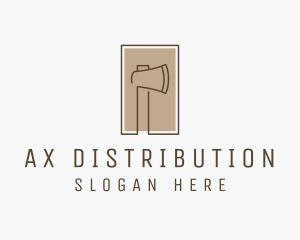 Wooden Lumberjack  Axe logo design