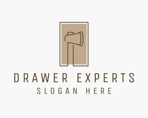 Wooden Lumberjack  Axe logo design