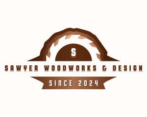 Saw Blade Woodwork logo design