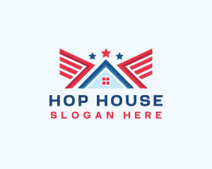 House Realty Patriotic logo design