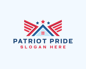 House Realty Patriotic logo design