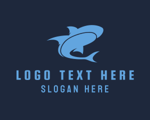 Modern Ocean Shark  logo