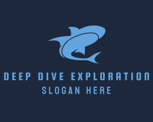 Modern Ocean Shark  logo