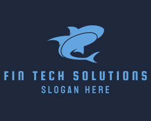 Modern Ocean Shark  logo
