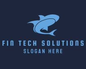 Modern Ocean Shark  logo design