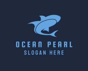 Modern Ocean Shark  logo design